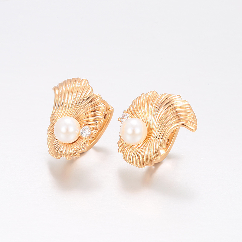 Pendientes de aro Xuping transfronterizos rusos de 18k con incrustaciones de diamantes, joyería de lujo ligero de alta gama al por mayor para mujer. image 51