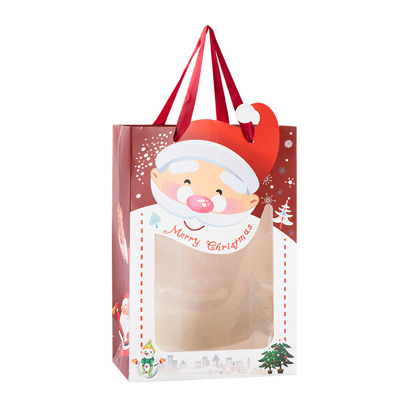 Ventana de Navidad flores bolso transparente ins Internet celebridad floral bolsa ramo bolsa de embalaje ventana bolsa de mano