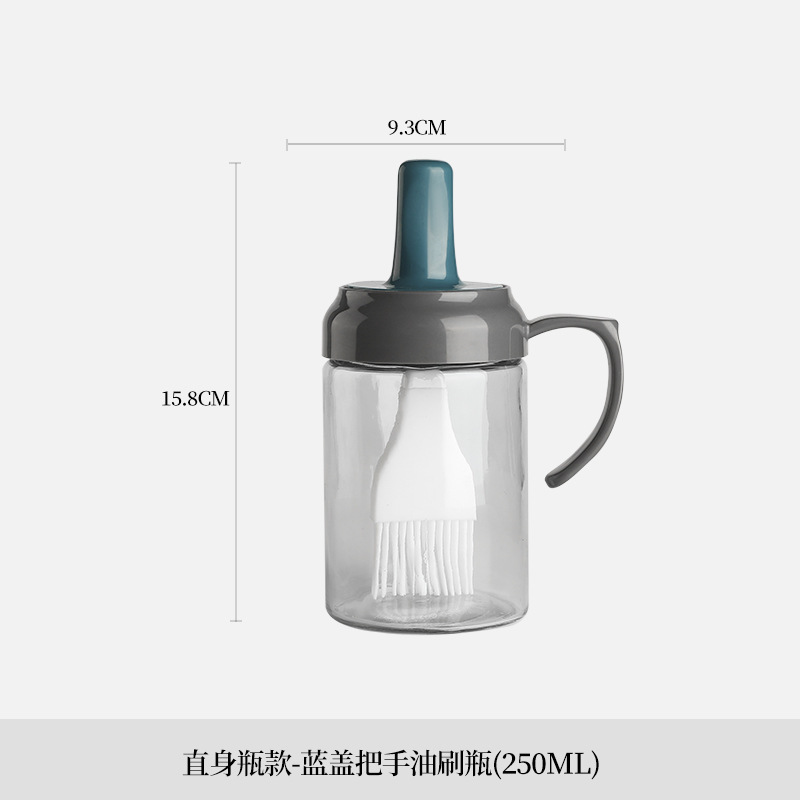 オイルブラシとオイルボトル一体型高温耐性キッチンボトルシリコーンガラスオイルボトル家庭用ブラシバーベキューツール用品|undefined