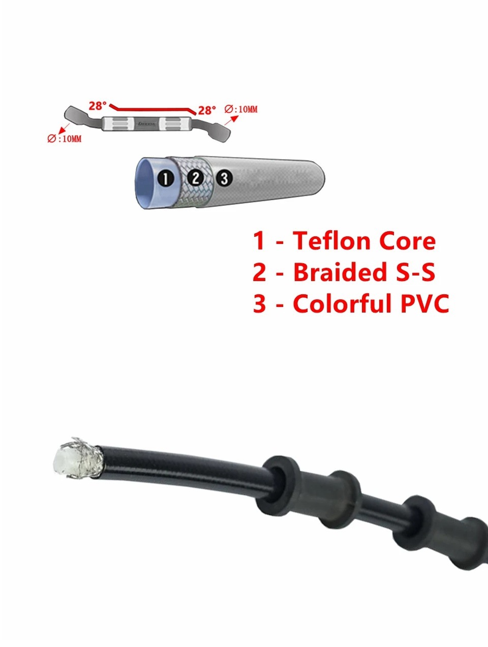 Supply 3.2*7.5MM color brake oil pipe motorcycle oil pipe tram brake pipe any size can be