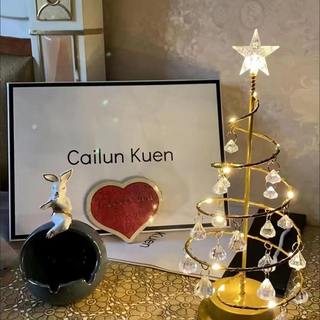 Transfronteriza LED de hierro cristal árbol luz neta luz roja de la noche decoraciones hogar dormitorio atmósfera luz regalo decoración mesa