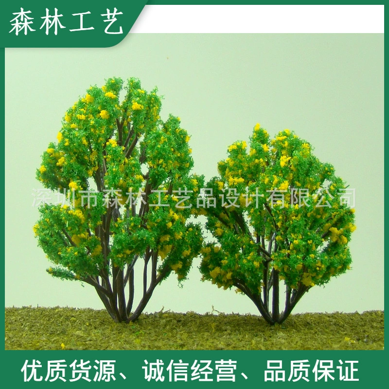 Песочный стол модель здания дерево мох микро ландшафт Украшение Моделирование растение цветок дерево Четыре Зубца дерево-A