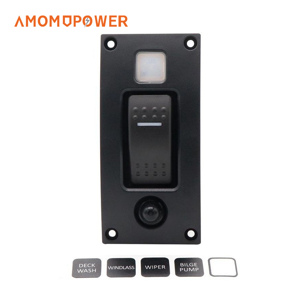 汽车船舶用品游艇改装弧形开关面板弯曲设计单分支开关面板新品