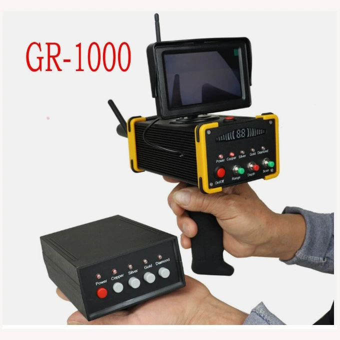 Металлоискатель черный GR1000 PLUS золотой детектор сокровищ большой детектор глубины визуального обнаружения