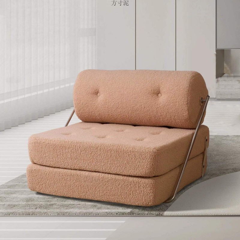 Foldable Dual-Purpose Sofa Bed for Home Bedroom Tofu Block Taj Sofa Bed Single Lazy Sofa Can Lie down and Sit