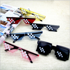 New Style Large Mosaic Glasses Funny Sunglasses Internet Celebrity Same Style Disco Fancy Anime Decorative Sun Glasses