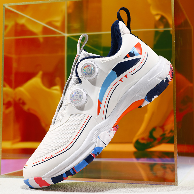 Men's And Women's Badminton Table Shoes, Low-top Leather Sports With Swivel Buckle, Volleyball Tennis Shoes_vogvips.com