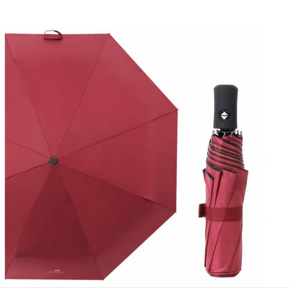 Paraguas grande totalmente automático para hombre, reforzado, doble uso para sol y lluvia, protección solar, paraguas plegable, venta al por mayor personalizada