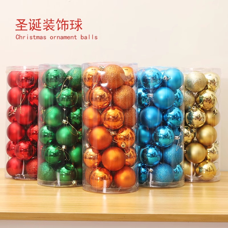 Decoraciones navideñas Bola de Navidad Árbol de Navidad Decoración de vestir Bola colgante Bola de color Bola brillante Decoración del centro comercial Bola mate