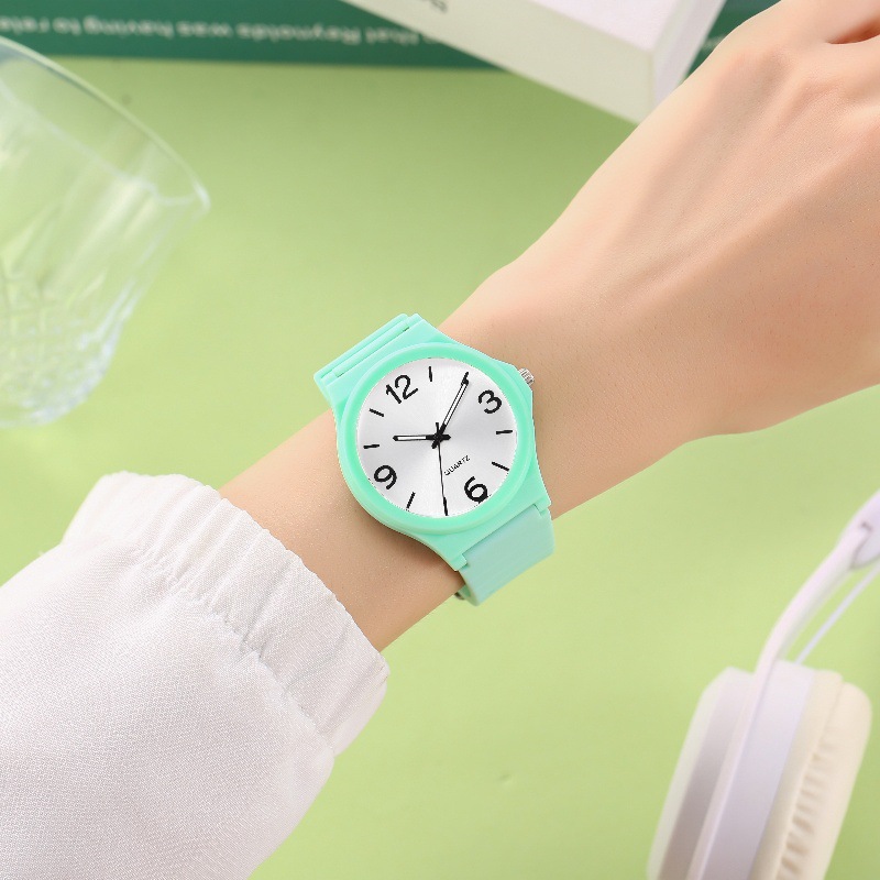 Nuevo reloj de cuarzo de tendencia reloj de pulsera de estudiantes para exámenes masculinos puntero simple reloj de estudiantes impermeable reloj de niñas