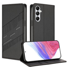 适用华为Psmart磁吸手机皮套 翻盖插卡钱包压纹荣耀 400 Lite商务