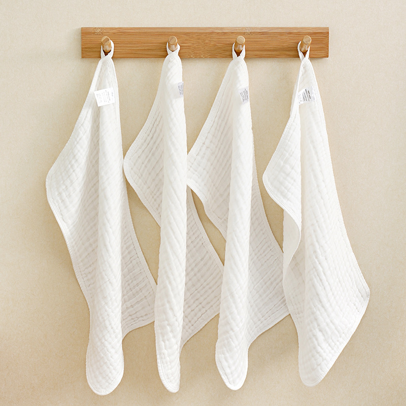 Six-layer gauze towel baby enlarged thickened face towel saliva towel gauze bath towel embroidered logo