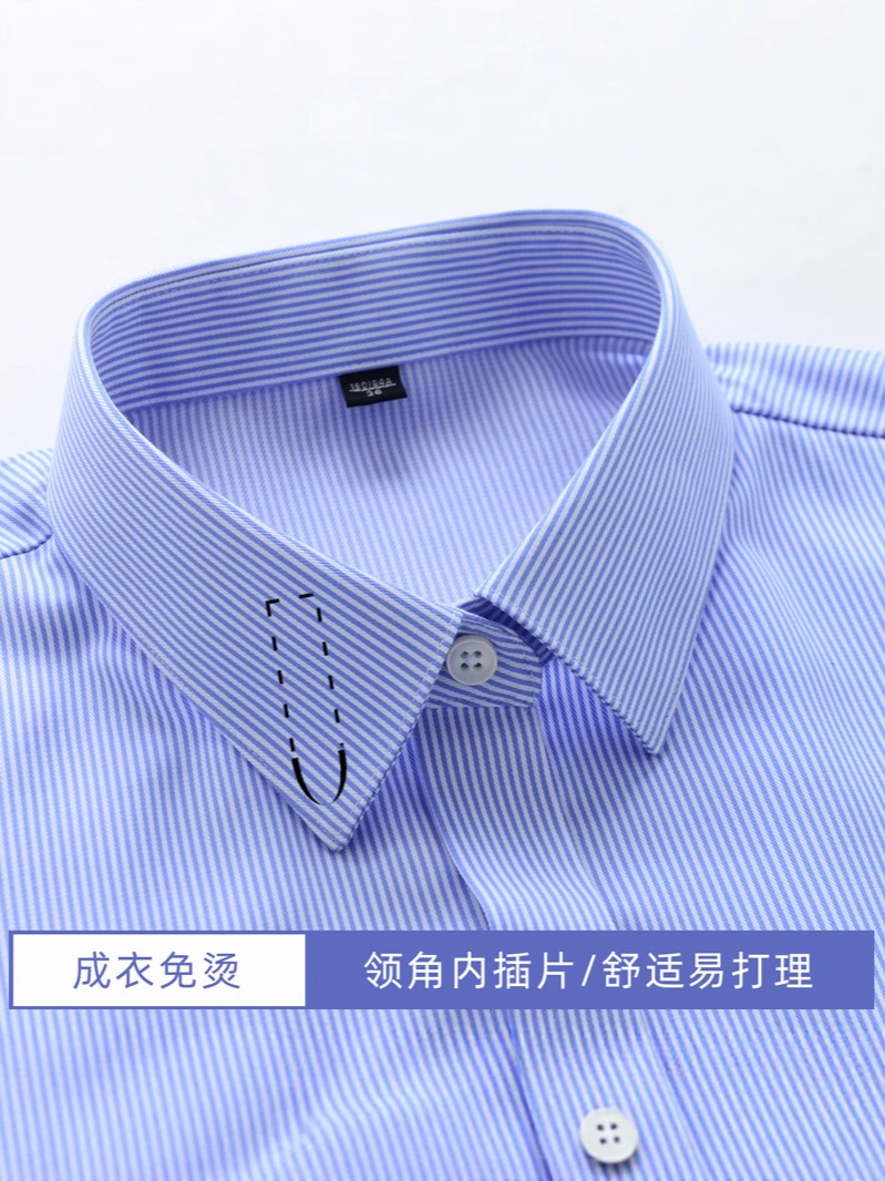 LOGO personalizado camisa de alta gama para hombres y mujeres de algodón DP prendas de vestir sin escaldar mangas largas camisa de ropa de negocios