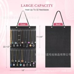 クロスボーダーフェルトジュエリーネックレス収納掛け袋アクセサリー収納袋壁掛け式ネックレス展示棚収納袋整理