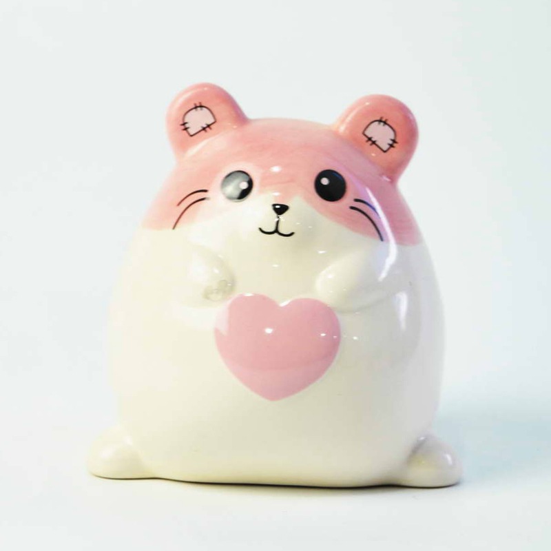 Cerámica de color súper linda y linda, mini adornos de animales pequeños, monedas, hucha, hucha, regalos para bebés y niños