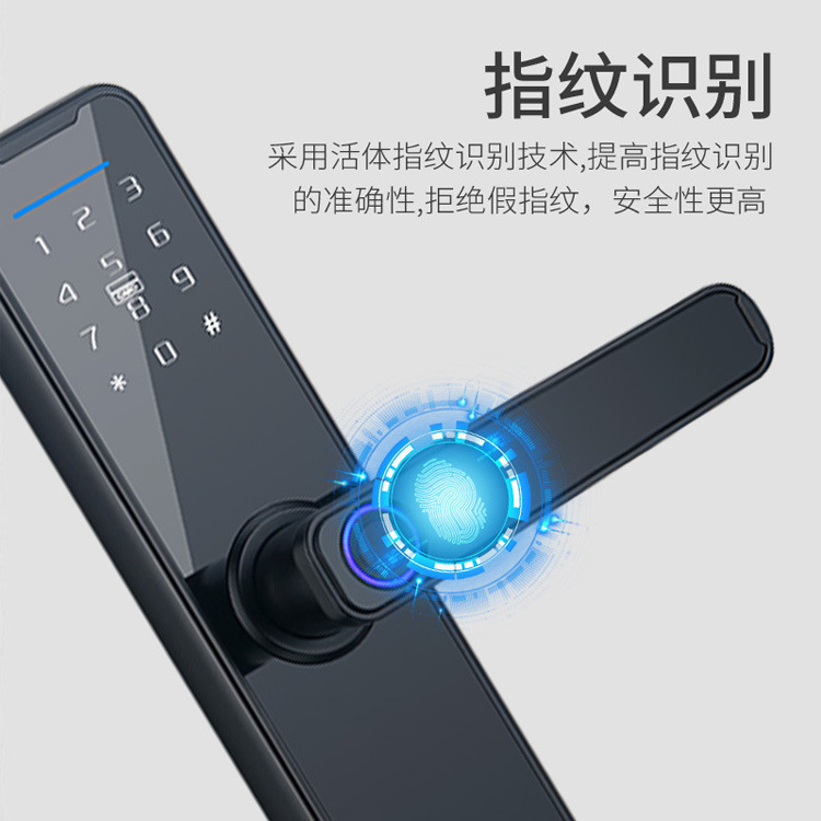 Comercio electrónico transfronterizo graffiti cerradura de la puerta inteligente antirrobo huella dactilar contraseña cerradura de la puerta del apartamento de la oficina electrónica cerradura inteligente