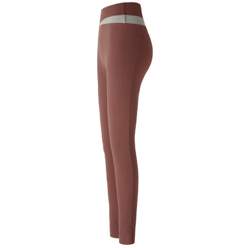 Cross-border yoga color matching high waist hip lifting tight yoga pants quick drying peach nude fitness pants for women new