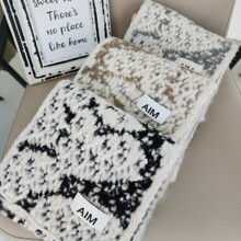 韩国东大门代购AIM 新款秋冬针织装饰保暖女围巾百搭洋气休闲围脖