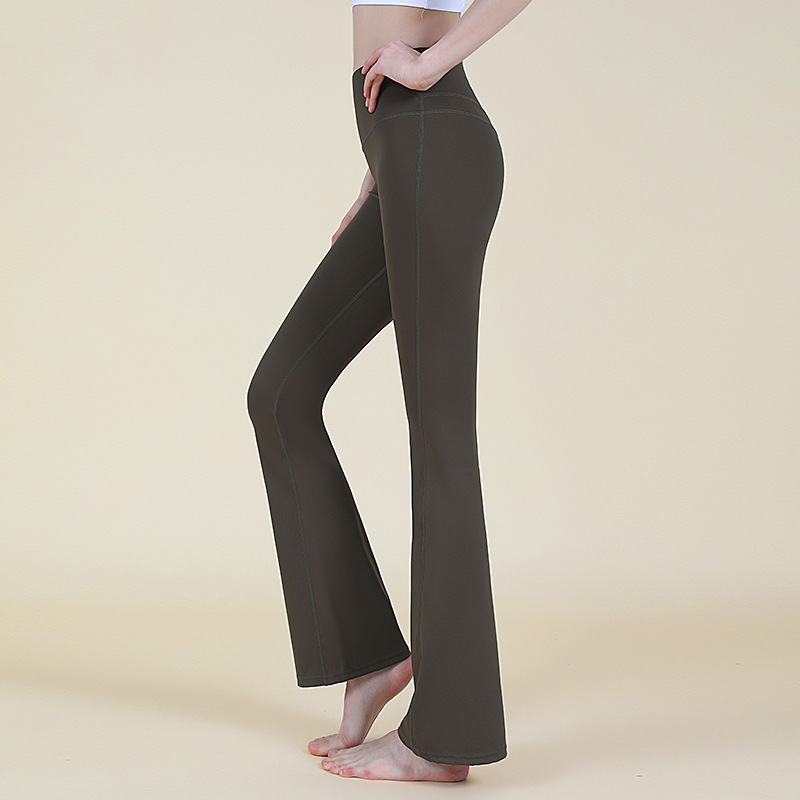 Nuevos pantalones de cintura alta micropantalones adelgazantes de caderas de baile Pilates pantalones elegante de moda deportiva pantalones de boquilla