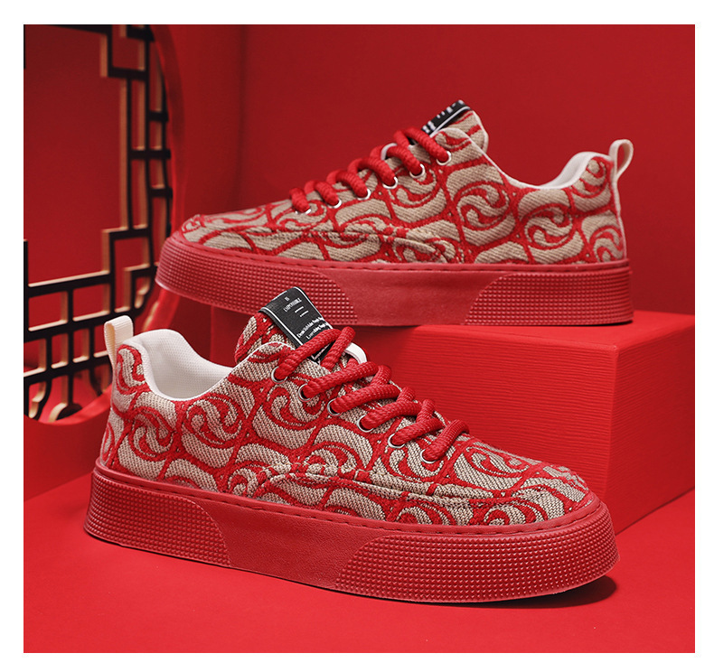 Board shoes men's platform trendy shoes sports casual shoes spring new cloth canvas shoes soft sole cross-border large size_voghion.com