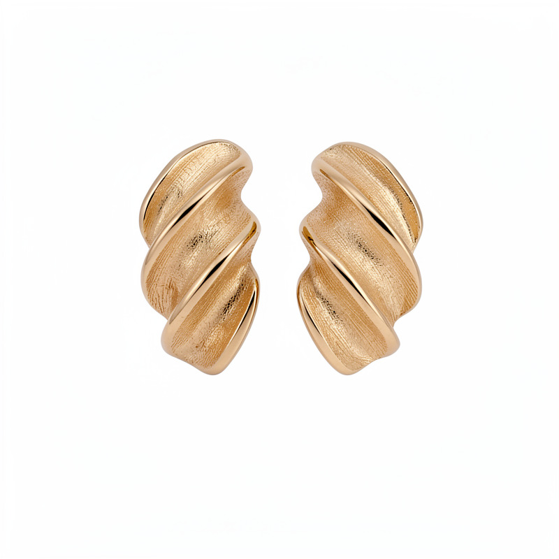 18k oro real galvanizado aguja de plata dibujada geometría pernos de orejas de estilo nicho simple pendientes de lujo ligero de alta sensación de orejas para mujeres image 6