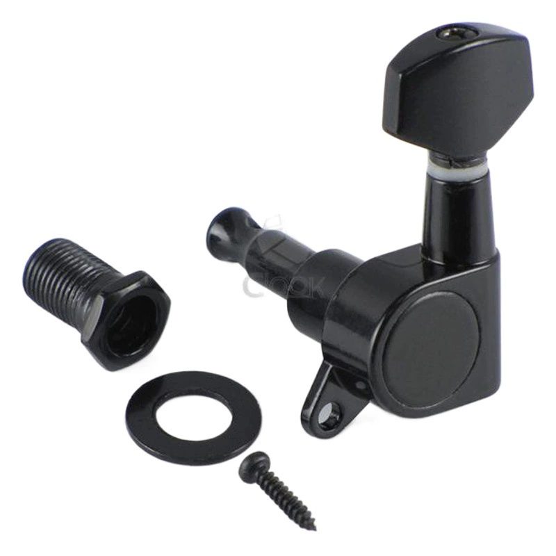 Электрогитара маленькая квадратная ручка полностью закрытая струна для пуговиц квази-пианино струна для пуговиц квази-ручка верхняя струнная катушка серебристый черный оптом