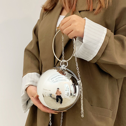 Acrylic 2024 Personalized Trendy Round Small Shoulder Bag with Chain Single Shoulder Crossbody Bag Fashion Women's Bag