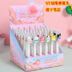 赤い本の同じタイプのサンリオの高い顔の値の中性のペンの樹脂はかわいい炭素のペンのアップグレード版の漫画を貼って押します。