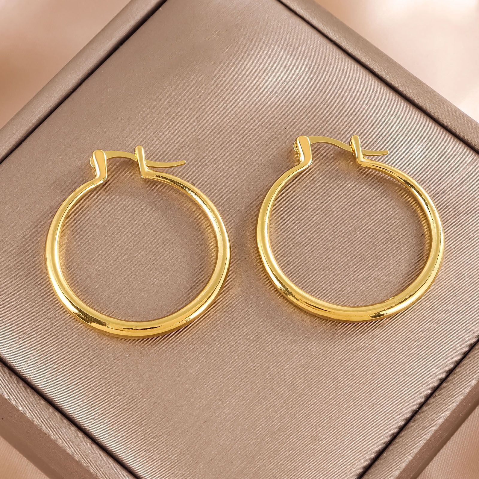 fashionable sophisticated glossy earrings