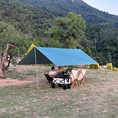 Outdoor Silver-Coated Square Canopy with 8: Avtomobil yan çətirləri