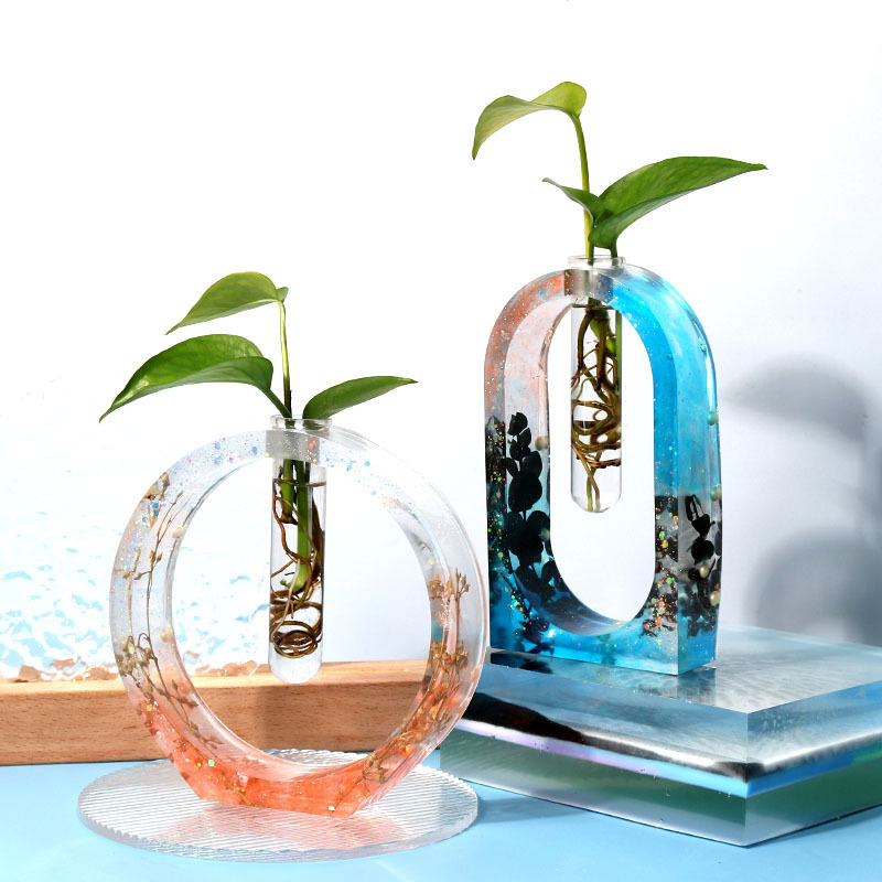 百佳興diy水培花瓶試管硅膠模具環氧樹脂水晶滴膠模具跨境專供