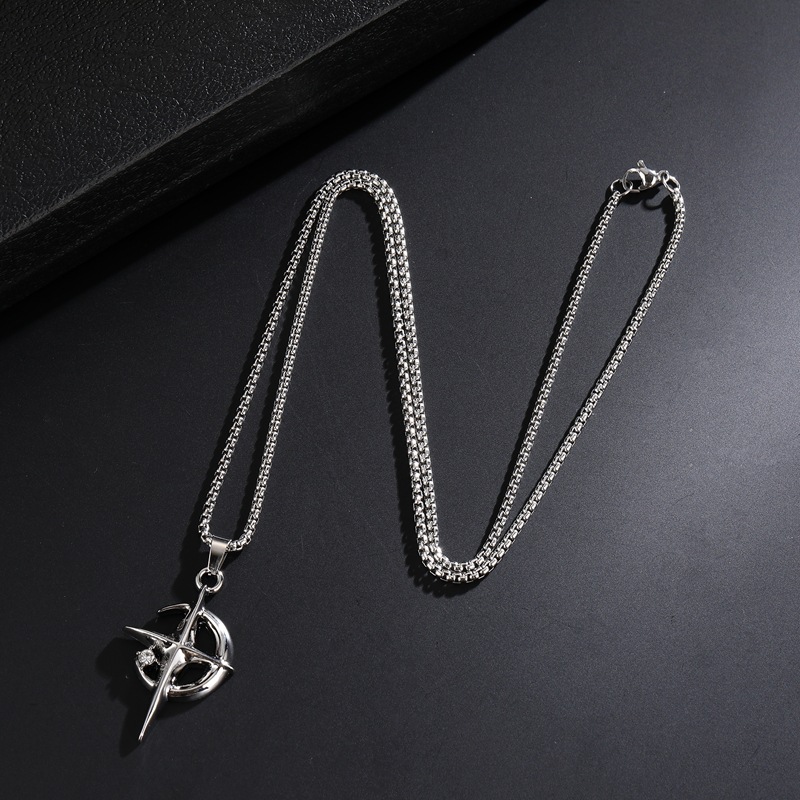 European and American Niche Design Galaxy Necklace Women's Cold Style High-Level Clavicle Chain Sweet Cool All-Match Sweater Chain Cross