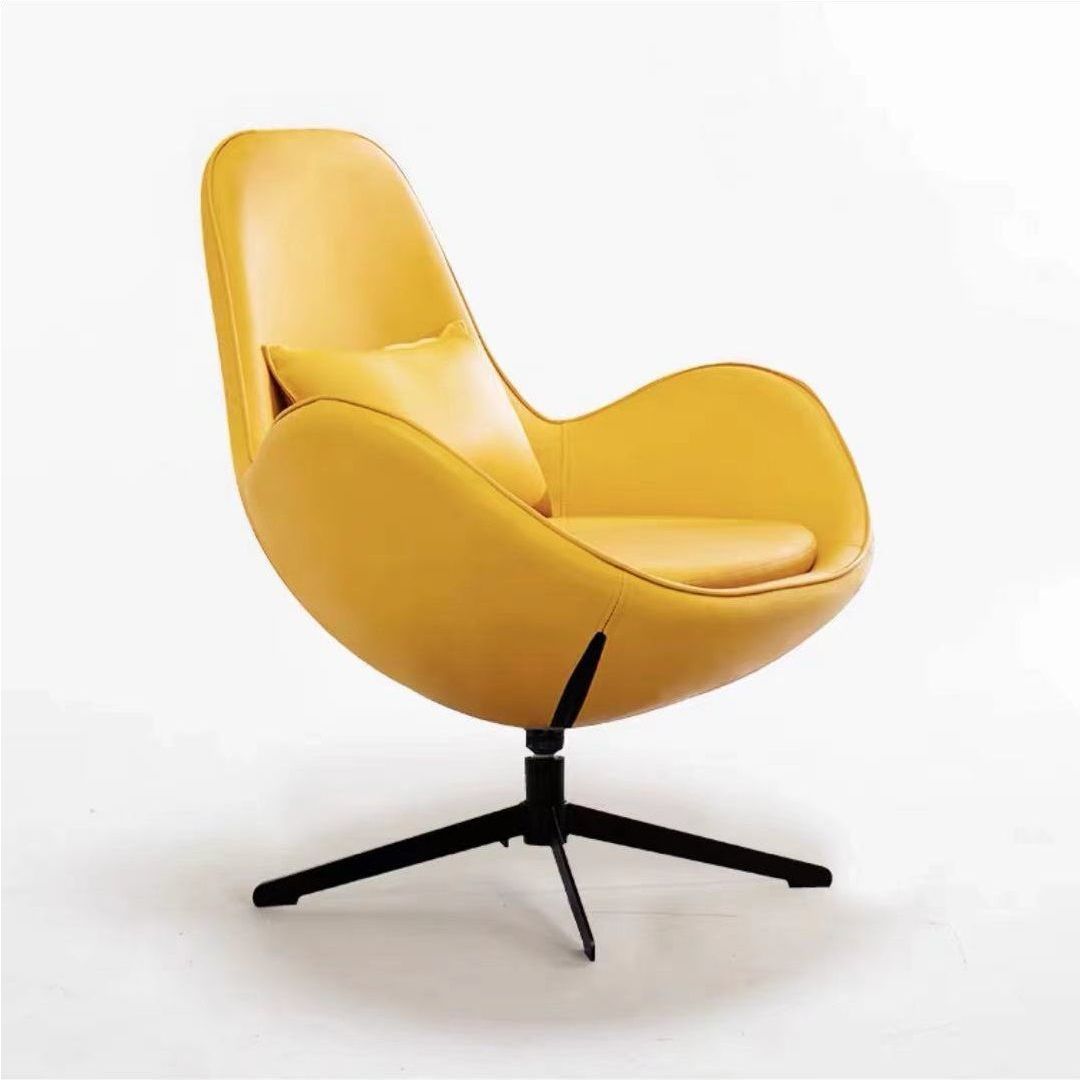 Sofá perezoso tipo nórdico, silla individual de lujo para balcón, sala de estar o dormitorio, diseño cómodo con respaldo, estilo huevo