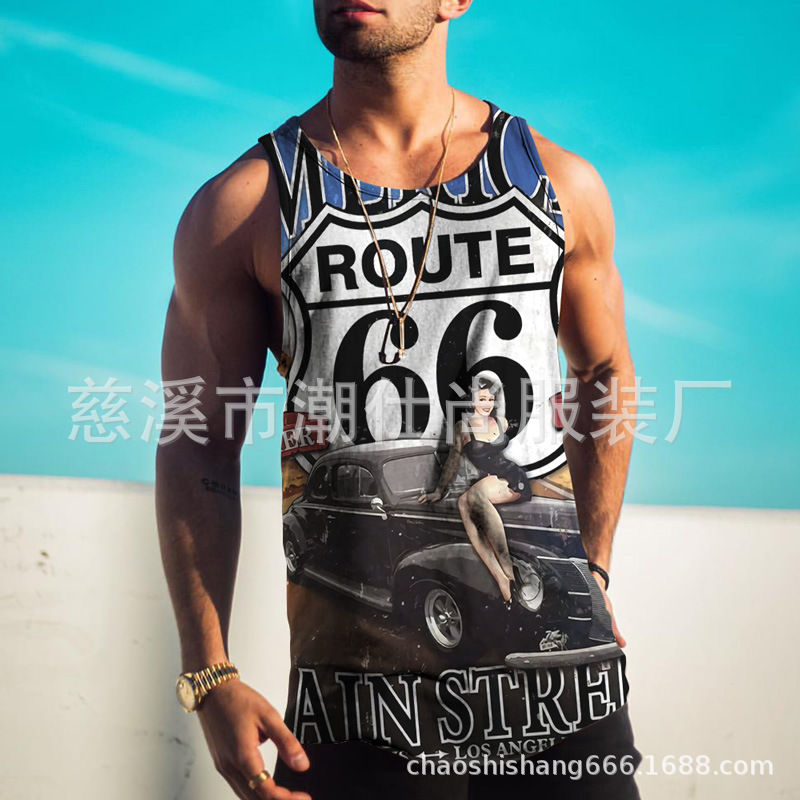 Camiseta sin mangas hombre fitness running verano estilo europeo Venom