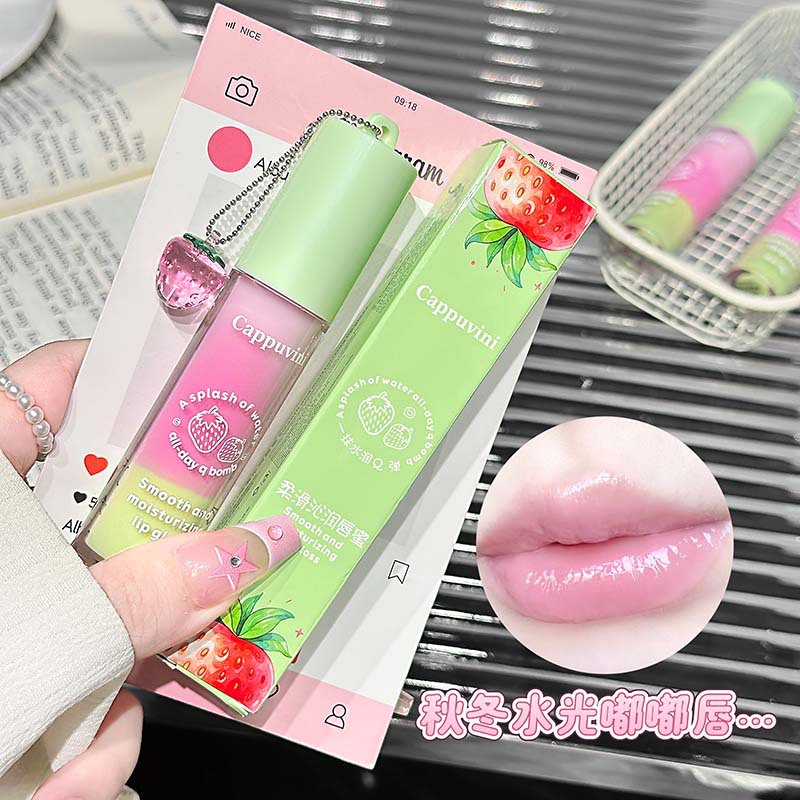 CAPPUVINI Smooth Lip Gel, hidratante, anti-agrietamiento, agua brillante Lip Gel, bálsamo labial transfronterizo otoño-invierno. image 5