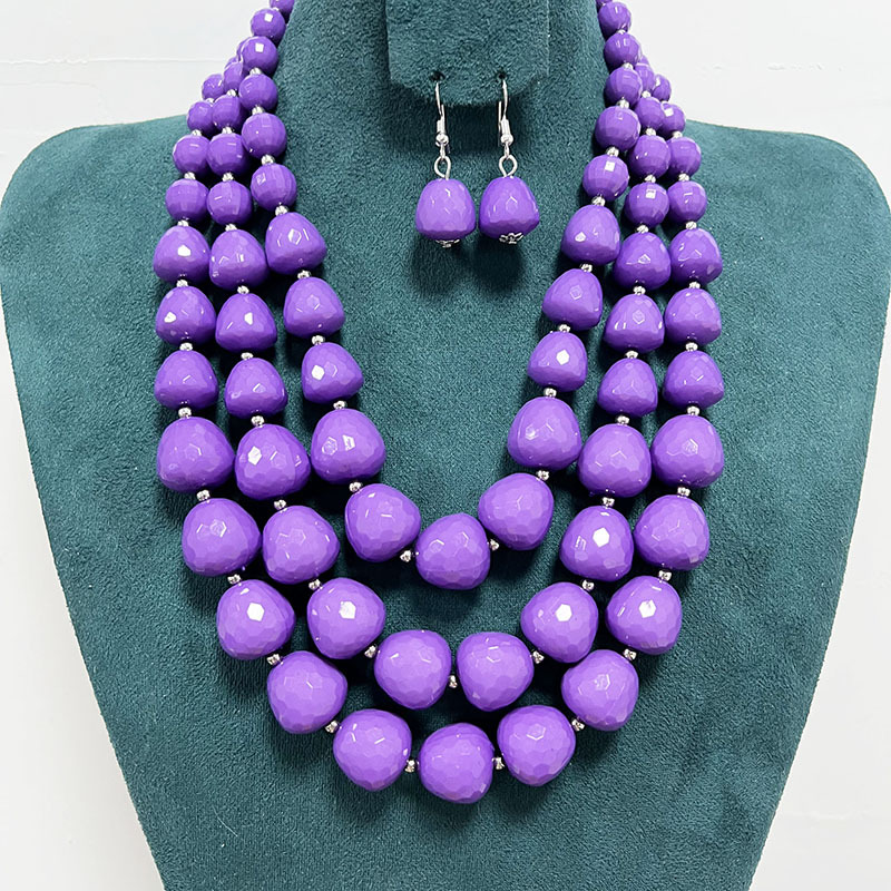 170g Weight Earrings, Necklace Classification 1 Set Quantity Holiday Occasion Acrylic Material Solid Color Pattern Unisex Gender Irregular Design Exaggerated Style Exaggerated Solid Color Arylic Irregular Unisex Earrings Necklace 4