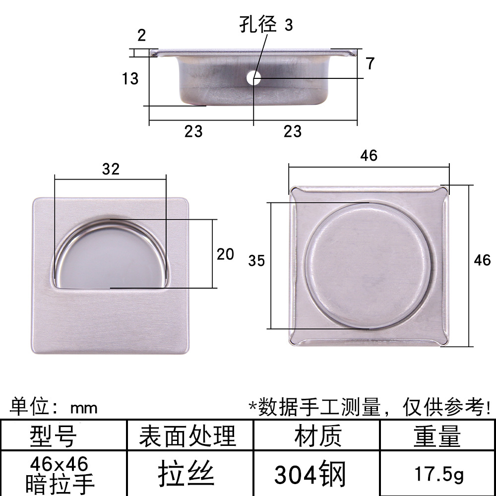 AW / Anwang mango invisible incrustado empuje deslizante escondido mango de puerta deslizante abrazadera puerta armario cajón