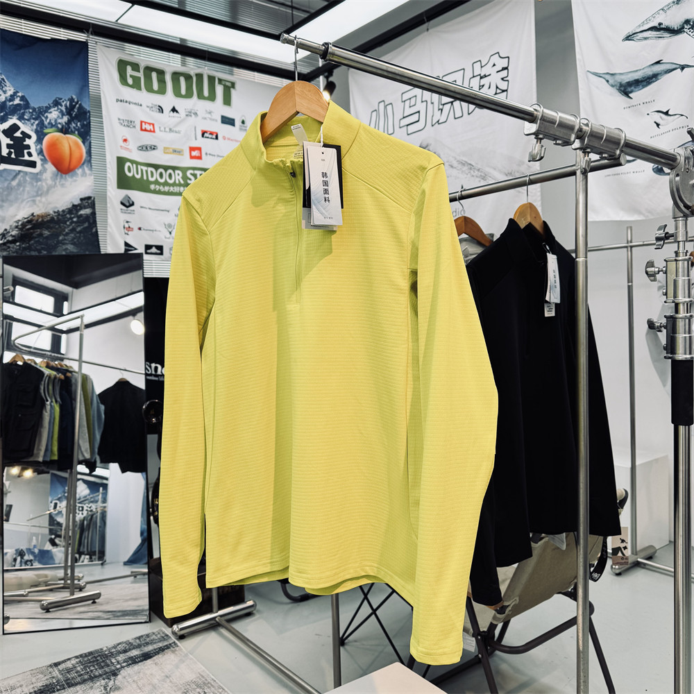 Outdoor running sports sweatshirt, unisex, autumn and winter warm inner layer, fleece-lined, stand-up collar, long-sleeved t-shirt