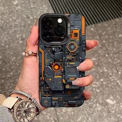 クールなテクノロジーを備えたApple 17 Pro Max用スマホケース、個性的で元気なデザイン、iPhone 16/15/14/13対応、欧米風