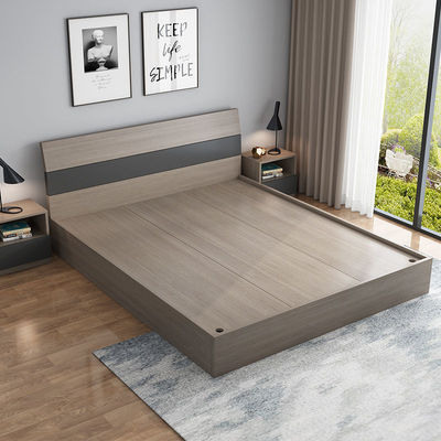 主卧床现代简约榻榻米1.8米大床1.2米家用箱收纳储物床双人床代发