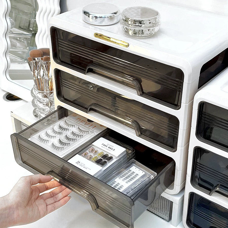 Cosmetic table storage box, dressing table for skin care