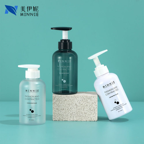 300ml500ml thick wall round shoulder lotion bottle shampoo bottle shampoo bottle shower gel bottle sub-bottling plastic