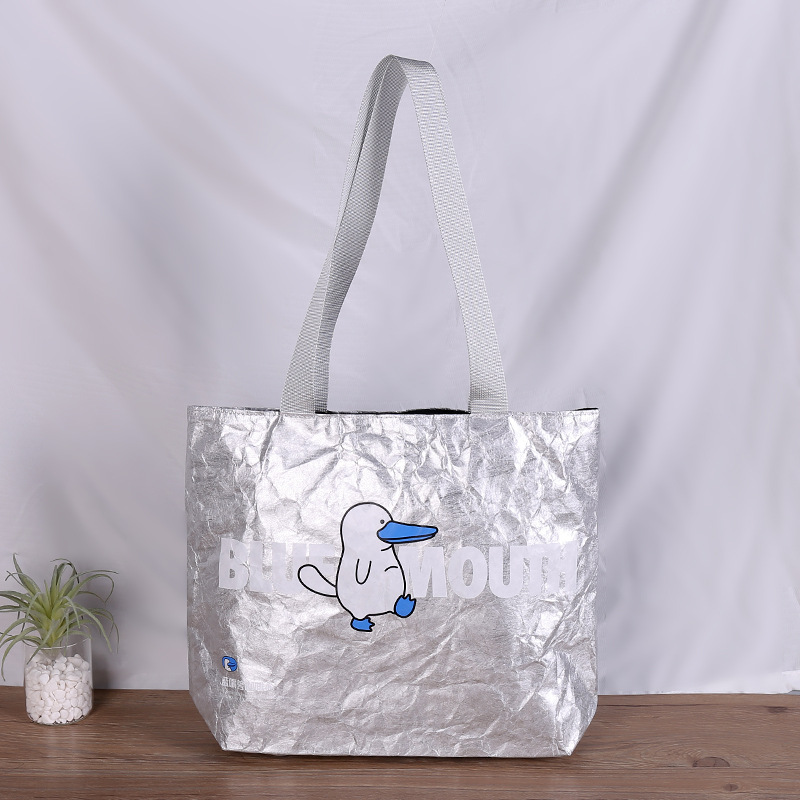 手提纸袋定 制PVC杜邦纸袋 创意网红礼品包装袋 购物袋防水休闲袋