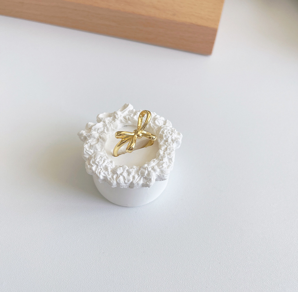 Sweet Bow Knot Copper Rings 1 Piece