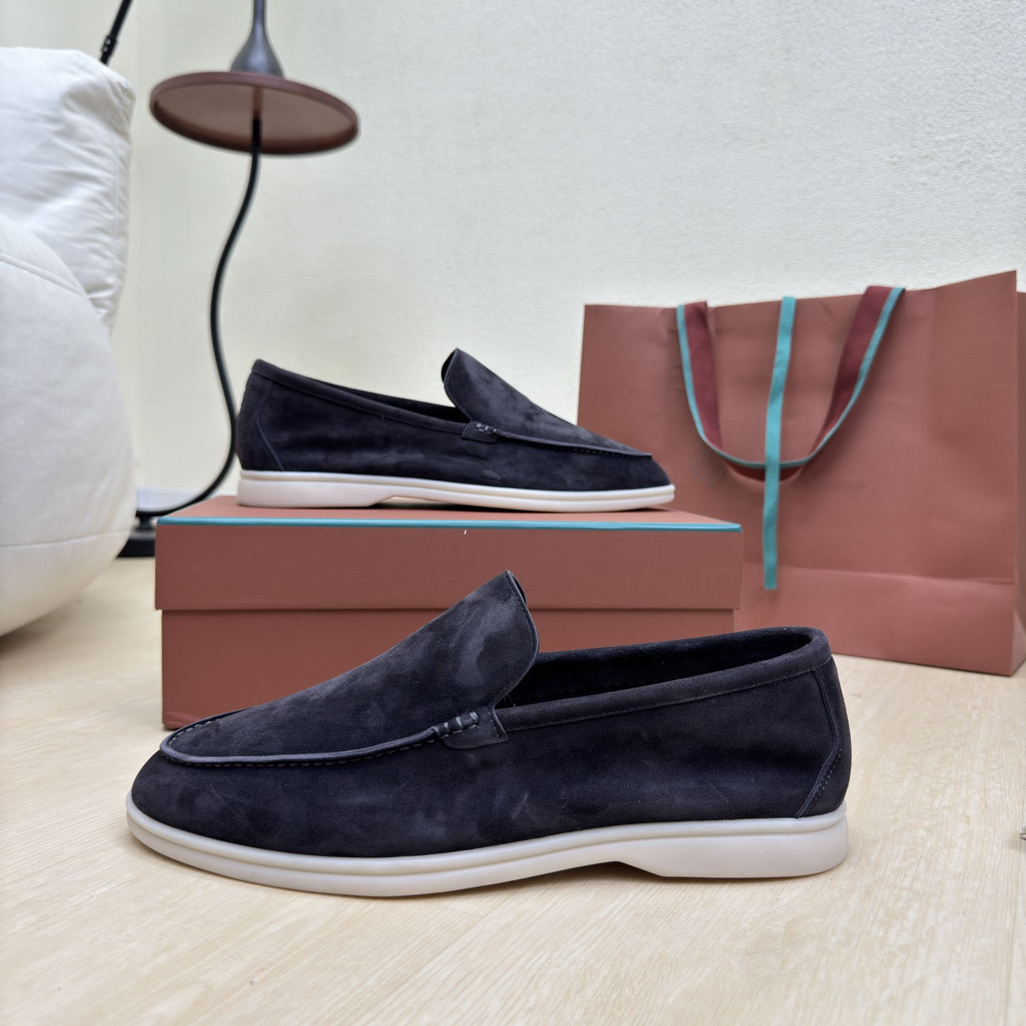 New New Summer Genuine Leather Comfortable Casual Shoes, Flat Round-Toe Slip-On Loafers, Couple Shoes_vogvips.com