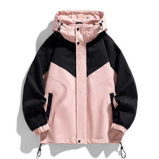 Nasa Joint Couple Charge Jacket Spring Windproof Waterproof Color-blocking Jacket Hooded Jacket Couple Outdoor Den