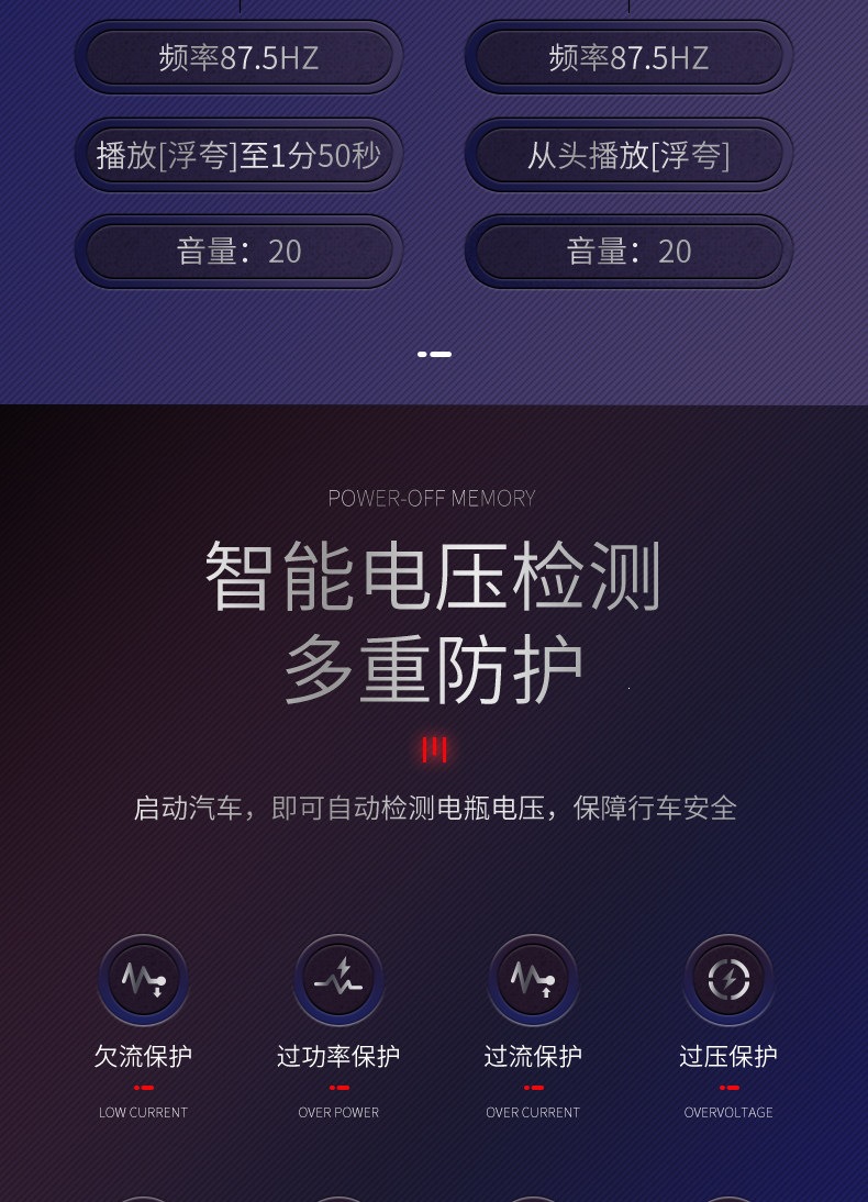 Suitable for car Bluetooth receiver 5.0, lossless MP3 player with music USB drive, multifunctional car accessory