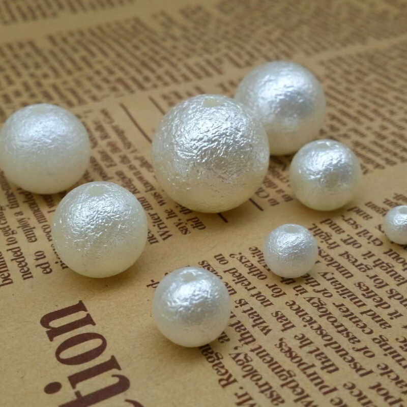 Abs Straight Hole Wrinkled Leather Imitation Pearl Frosted Round Beads DIY Loose Bead Necklace Bracelet Bag Chain Material Abs Straight Hole Wrinkled Leather Imitation Pearl Frosted Round Beads DIY Loose Bead Necklace Bracelet Bag Chain Material