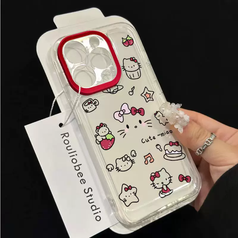 Apple, совместимый клубника, iPhone 16, мультфильм чехол для телефона, 15promax, iphone