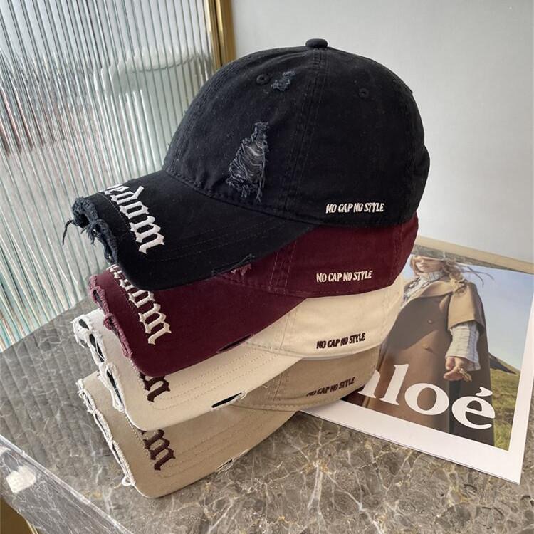 Primavera y verano nuevo estilo de moda personalizado con gorra de bisel cuadrado, gorra de béisbol agujero suave, gorra de corte de moda para mujeres, gorra de lengua para hombres